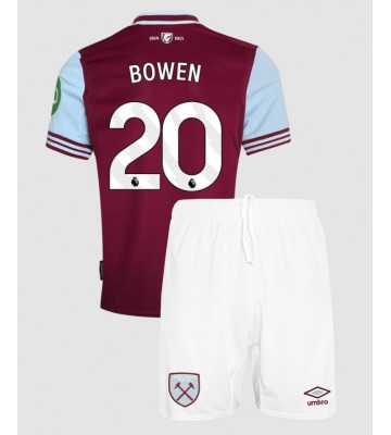 West Ham United Jarrod Bowen #20 Primera Equipación Niños 2024-25 Manga Corta (+ Pantalones cortos)